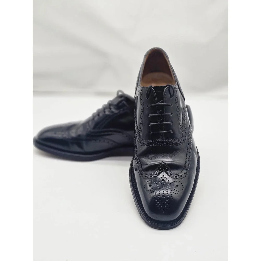 Charles Tyrwhitt Wingtip Brogue Men's Size 9 Black Leather Oxfords Dress Preppy